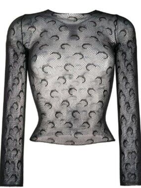 Marine Serre Moon Mesh Top